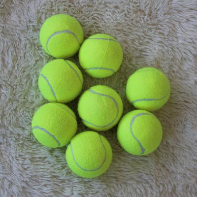 China Cheap Customized Rubber Logo High Elasticity Trainer Tennis Ball for sale