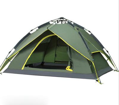 China Waterproof Camouflage / Field Game 3-4 Person Hydraulic Camping Tent Double Folding Automatic Pop Up Tent for sale