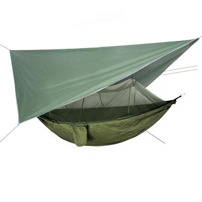 China Adult Adjustable Outdoor Camping Mosquito Net Swing Hammock With Well Designed Pockets for sale