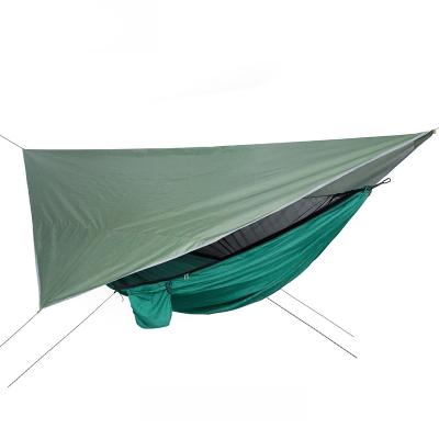 China Adult Portable Waterproof Camping Sunshade Tarp Shelter Hammock Rain Fly Tent Outdoor Tarp for sale