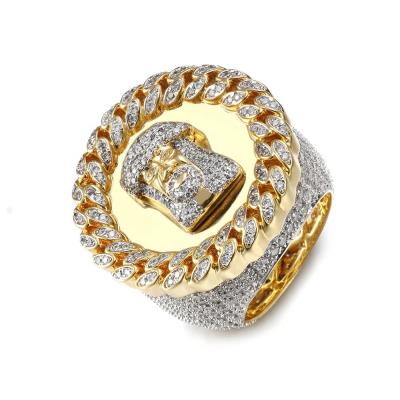 China Hiphop Jewelry 925 Silver Bling Diamond Hip Hop Ring Pave Stone Ring for sale