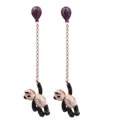 China The CLASSIC jasen jewelry cute panda earring 925 Sterling silver lovely earring for girl for sale