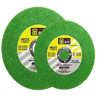 China Durable 5 Inch 1.5mm China Factory Supply Green Single Disc Cutter Net With Abrasive Cutting Disc For Metal for sale