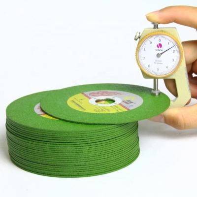 China China Factory Supply Inch 1.5mm China Durable 4 Thin Disc Green Single Net Diamond Cut Phenolic Resin Cutting Wheels For Metal for sale