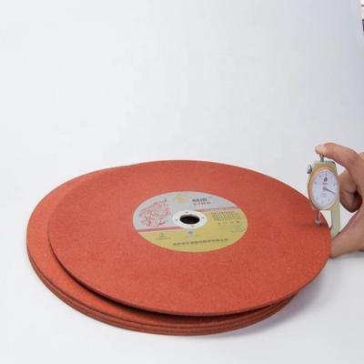 China High Quality 14 Inch 2.5mm Fiberglass Cutting Wheel Disc Red Single Net Abrasive Strong Cutting Disc For SS for sale