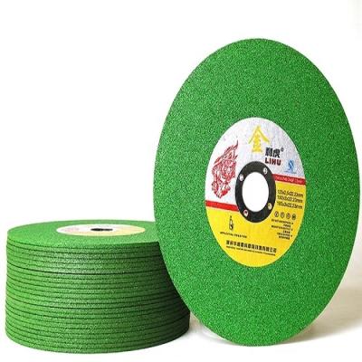 China High Efficiency 5 Inch 2.5mm China Manufacture Supply Resin Bonded Round Type A Green Net Metal Cutting Disc for sale