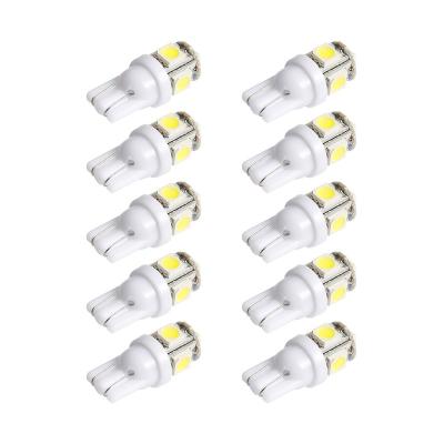 China Led Car Lamp DC 12V 5050 5 Smd Multi Color T10 W5W 168 Led Bulb 194 By 194 For Car Interior Light T10-5SMD for sale