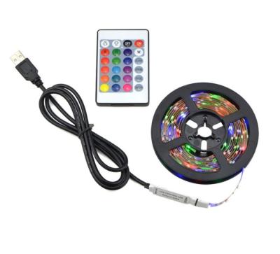 China Residential USB 5050 RGB 30/60 LED TV Strip Light Back Strip Light for TV with 24 KEY Remote Controllers for sale