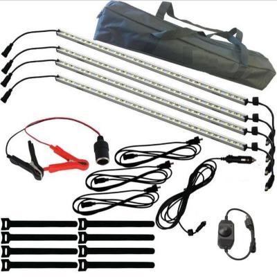 China Outdoor Camping Lamp 4x 12V LED Camping Strip Light Kit 5050 Led Lighting For Camper Cabinet Tent for sale