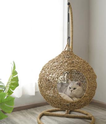 China Balcony Comfortable Indoor Courtyard Swing Small Cat Pet Egg Pod Hanging Chair PMPT-2 for sale