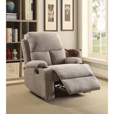 China Modern Recliner Chair Simple Motion Velvet Sofa With Cup Holder For Living Room for sale