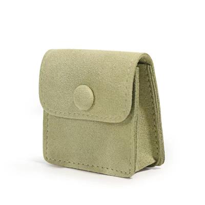 China Luxury Eco - Friendly Fin Microfiber Pouch With Button Closure Jewelry Gift Pouch for sale