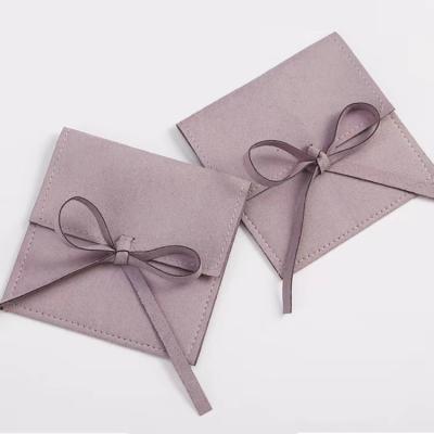 China Eco-friendly Luxury Custom Logo Microfiber Jewelry Packaging Pouch Jewelry Pouch With Box Jewelry Gift Bag for sale