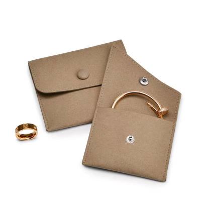 China High-end Eco-friendly Suede Ring Packaging Bag Jewelry Bracelet Necklace Pouch Jewelry Gift Pouch for sale