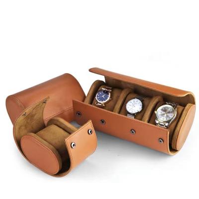 China Jewelery packaging custom logo travel luxury PU leather watch case storage watch box travel watch box for sale