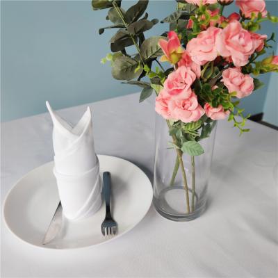 China Used for wholesale table restaurant hotel polyester wedding white napkins for sale