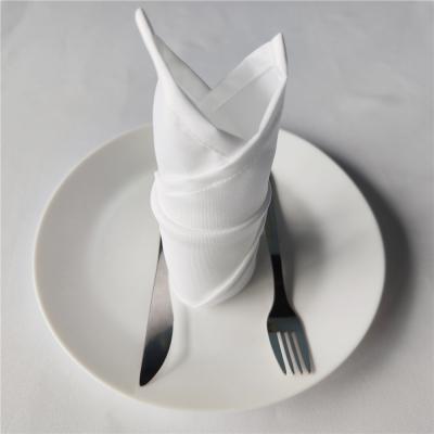 China Used for hotel wholesale white waterproof polyester table restaurant damask/satin /cotton/ linen napkins for sale