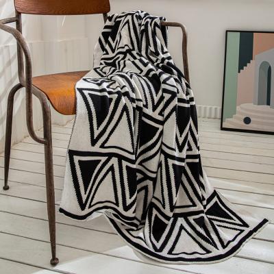 China Modern 100% Cotton Couch Blanket Camping Throw Fabric Kintted Throw Blanket Blanket for sale