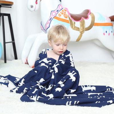 China Soft 100% cotton sustainable knitted minky sublimation babies blanket for sale