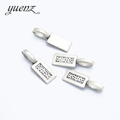 China Casual/Sporty Antique Silver Color Rectangular Spade Charms Metal Adjustment DIY Bracelet Necklace Dangle Earring 21*7mm J330 for sale