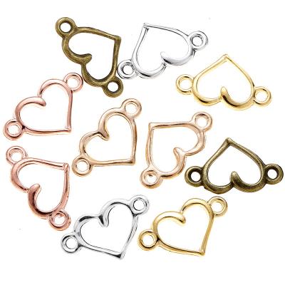 China 500pcs/bag Woman Romantic Love Heart Metal Charm DIY Necklace Bracelet Jewelry Making Handmade Gift A118 for sale