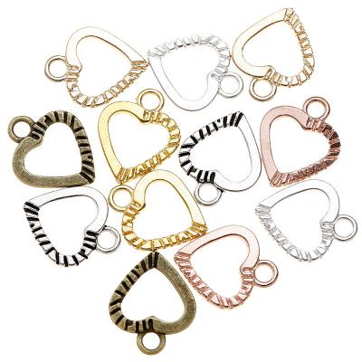 China 300pcs/bag Hearts Romantic Hollow Geometry Metal Alloy DIY Necklace Bracelet Dangle Earrings Charms Marking A120 for sale