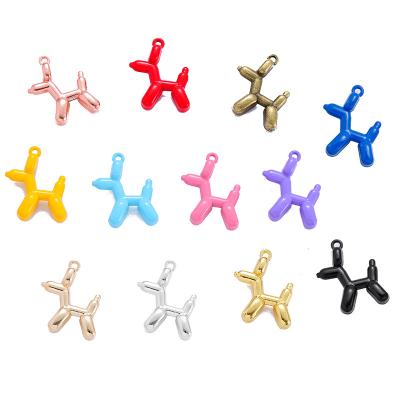 China Cute Fashion Spray Paint Jewelry Balloon Dog Charm DIY Gift Pendant Making Accessories for sale