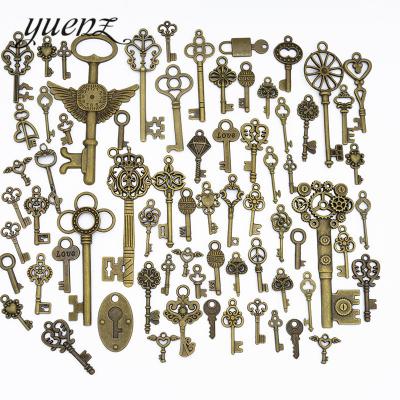 China Mix 70pcs/Bag Punk Style Bronze Charm Mix Metal Pendants DIY Jewelry Accessories U044 for sale