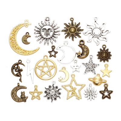 China 23pcs/charm bag mix alloy cute star moon sun for necklace bracelet jewelry making U011 for sale