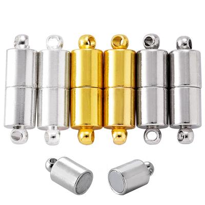 China Metal Copper Cylinder Clasps Magnet End Clasp Magnetic Connectors For Jewelry Making DIY Bracelet Necklace Accessories W192 for sale