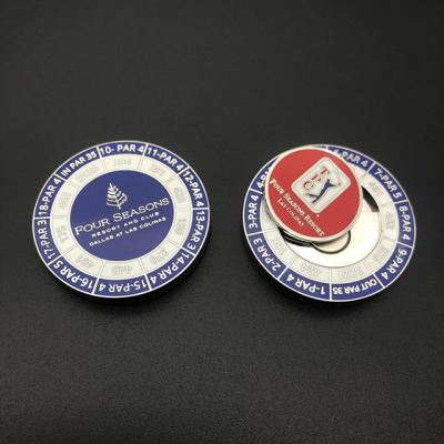 China 40mm High Quality Magnetic Poker Chip Golf Ball Markers Logo Enamel Golf Accessories Custom 2 Sizes for sale