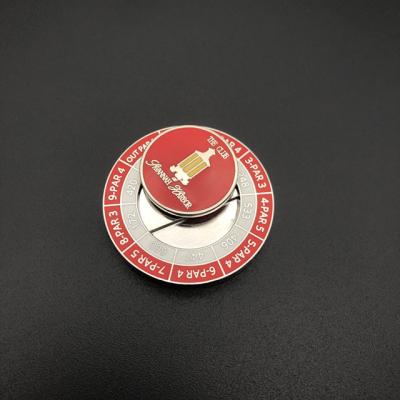 China Custom Magnetic Poker Chip Golf Ball Markers Logo Soft Enamel High Quality Custom 40mm Magnetic Golf Accessories for sale