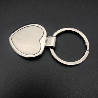 China Wholesale 3D Heart Metal Bulk Cute Empty Shape Zinc Alloy Key Ring Key Chain Keychain for sale