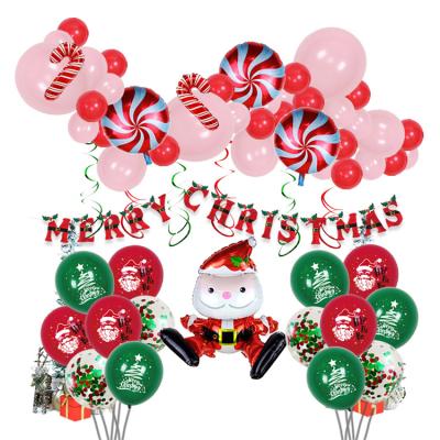 China 2021 Wholesale Luxurious Low Price Christmas Day Decoration Merry Christmas Balloon Set for sale