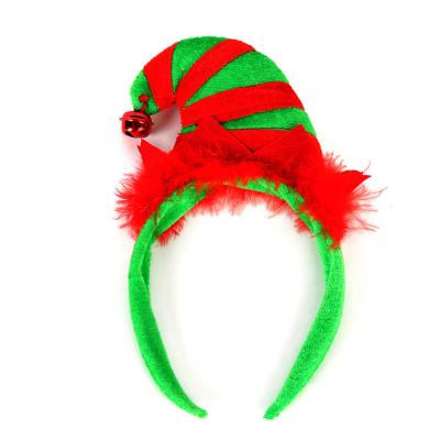 China Fabric Christmas Decoration Bell Christmas Antler Circle, Christmas Decoration Headband for sale