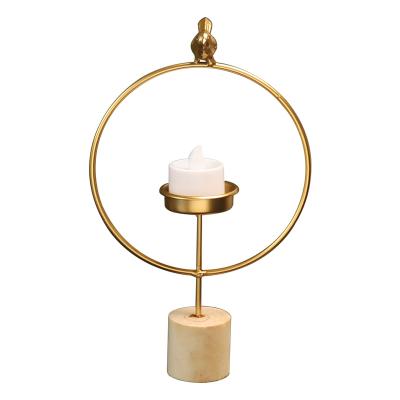 China Modern Nordic Luxury Table Home Decoration Metal Gold Wedding Tealight Candle Holder for sale