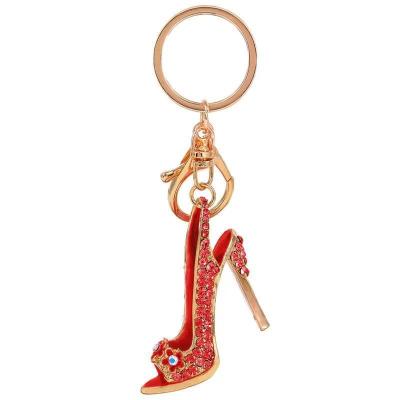 China Unisex Fashion Trend Red and Blue High Heels Modeling Key Bag Key Chain Accessories for sale