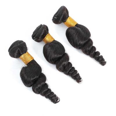 China India Seller Peruvian Loose Wave Indian Double Drawn Weave Loose Wave Hair Bundles for sale