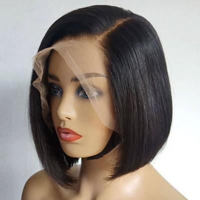 China Synthetic Straight Braiding Bob Glueless Full Lace Wig 360 Caucasian Frontal Hair With Silk Base for sale