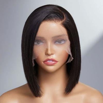 China Bob Brazilian Piano Color Human Hair Straight 360 Full Lace Wigs For White Women for sale