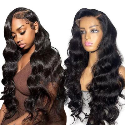 China Hd Natural Straight Body Wave Frontal Airy Short Braided Full Lace Human Wigs For Black Women for sale