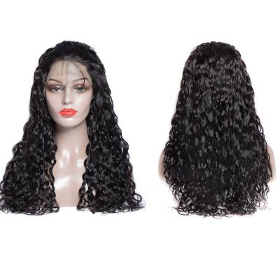 China Water Wave 40 Inches Blonde Synthetic High Quality Glueless Hd Water Wave Front Full Lace Wigs for sale