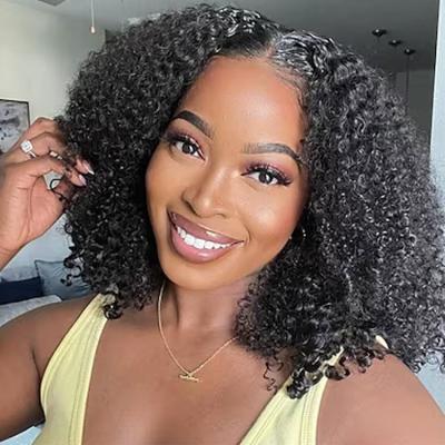 China Straight Curly Curly Ready To Ship 40inch Human Hair Gluess Hd 100human Highlight Transparent Lace Front Wig for sale