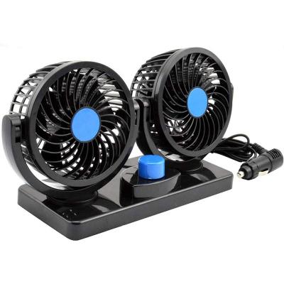 China Metal + Plastic 4inch/108mm DC 12V 6.5W Vehicle Fan In Car Rotating Plastic Car Fan 360 Degree for sale