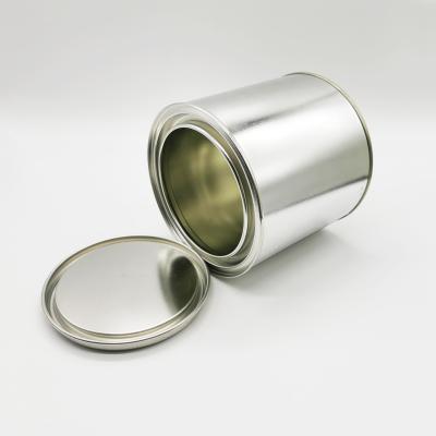 China Manufacturer 0.8L Empty Round Chemical Candle Tin Cans Tin Cans With Metal Cover for sale