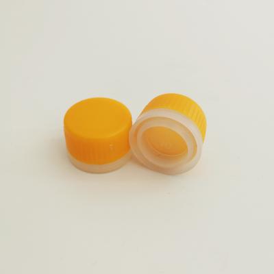 China Non Spill 24 Mm PE Material Customize Orange Plastic Screw Lids For Chemical Tin Can for sale