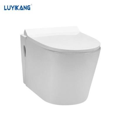 China Ceramic Sanitary Wall Hung Mounted Wc Toilet Double-flow Modern Rimless Bathroom Ware Toiletries Y5105 for sale