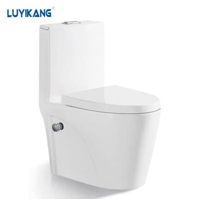 China Double-Flow Y5201 Bathroom Oval Toilet Toilet Seat Ceramic Washdown One-Piece Toilet Commode for sale