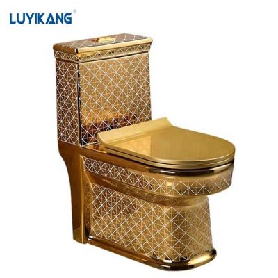 China MT06 Double-Flow Chinese WC Ceramic Sanitary Ware S-trap/P-trap Golden Floor Standing Toilet for sale