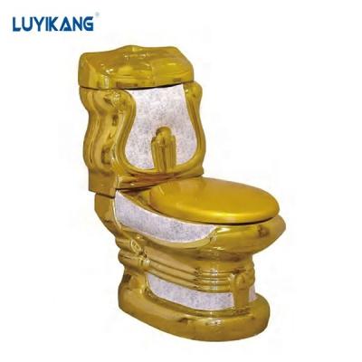 China New Double-Flow MT01 Toilet High Quality Floor-Mounted Sanitary MT01 Western One-piece WC Golden Arab Gold Pan for sale